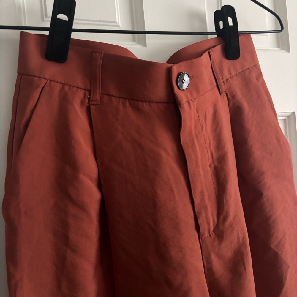 Zara Rust Orange High-Waisted Pants